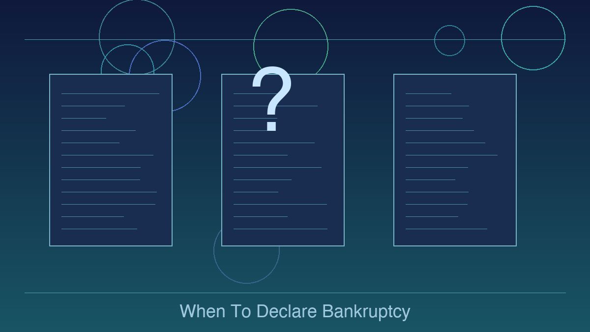 When to declare bankruptcy in the UK