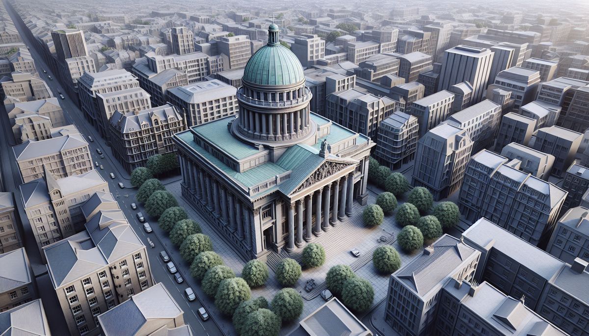 How to go bankrupt in the UK, aerial view of a British courthouse